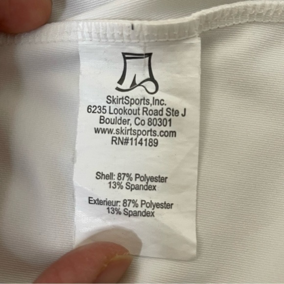 SKIRT Sports White Short Sleeves Cycling Jersey Top US M - Picture 5 of 5